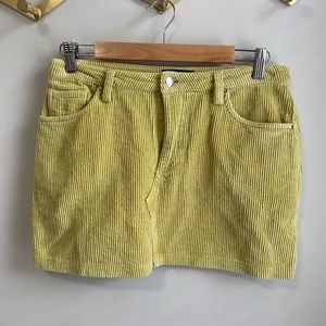 Yellow Corduroy Fab’rik skirt